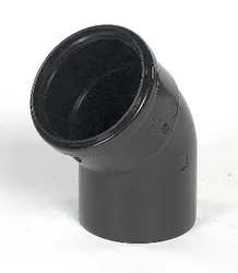 Enkelwandige rookgasbocht, Ubbink Rolux 4G, 45°, Ø80mm, kunststof